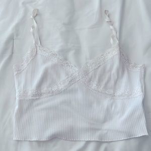 SHEIN cropped white tank top